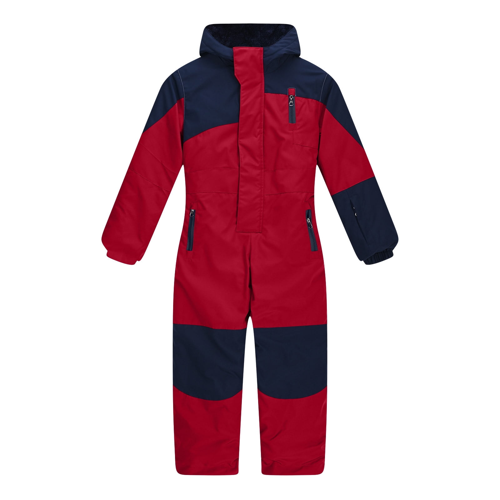 TEAJOPSUU Boy's Girl's Snow Suit Infant Toddler Baby Skisuit One Piece Waterproof Insulated Winter Jumpsuit Coveralls 1-15 Years C-Red