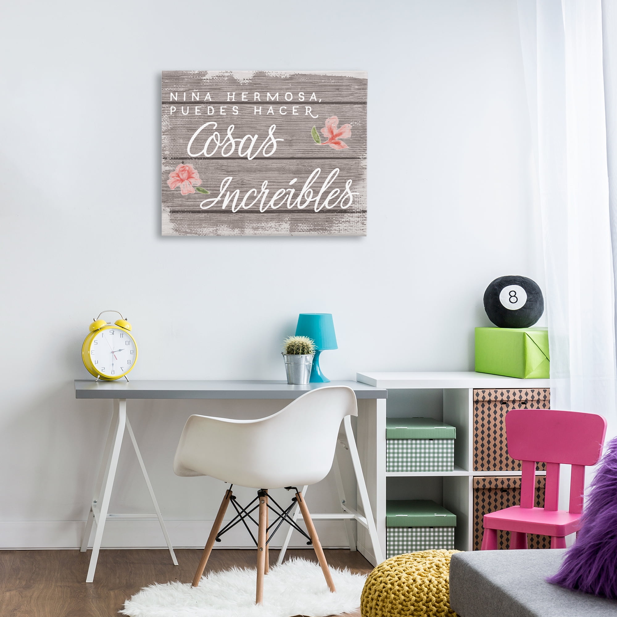 Stupell Industries Niña Hacer Cosas Increíbles Inspirational Quotes & Sayings Painting Wrapped Canvas Art Print Wall Art, 30 x 24
