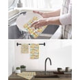 thumbnail image 5 of Easter Eggs Kitchen Dish Towels for Drying Dishes Set of 2, Colorful Eggs Spring Flowers Leaves Retro Pastoral Waffle Weave Microfiber Hand Tea Bathroom Towels Quick Dry & Absorbent Towel 12x12, 5 of 7