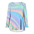 thumbnail image 5 of TSADFHJI Ladies Sweatshirts Women 3D Digital Printed Spring and Autumnround Neck Raglan Long Sleeve Loose Top Xxl, 5 of 5