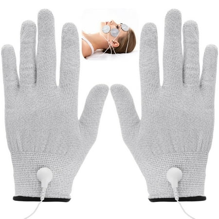 Electrode Massage Gloves, Conductive TENS Gloves for Electrotherapy, Irritation Current Gloves to Reduce Pain, Improve Blood Circulation