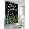 thumbnail image 3 of Fsddascl Black Christmas Shower Curtain Set - 48" x 72" Washable Bathtub Curtain with 12 Hooks, Snowflake Xmas Christmas Tree Waterproof Fabric Stall Shower Curtains for Bathroom/Bathtub Décor, 3 of 6