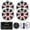 White LED, variant on Kicker Marine Bluetooth USB RCA Stereo Receiver w/Remote Bundle with (QTY 4) 6.5" 2-Way 195W Max Coaxial Marine LED Speakers w/ White Grilles, LED Remote, 50-Ft 16-Gauge Wire, Antenna
