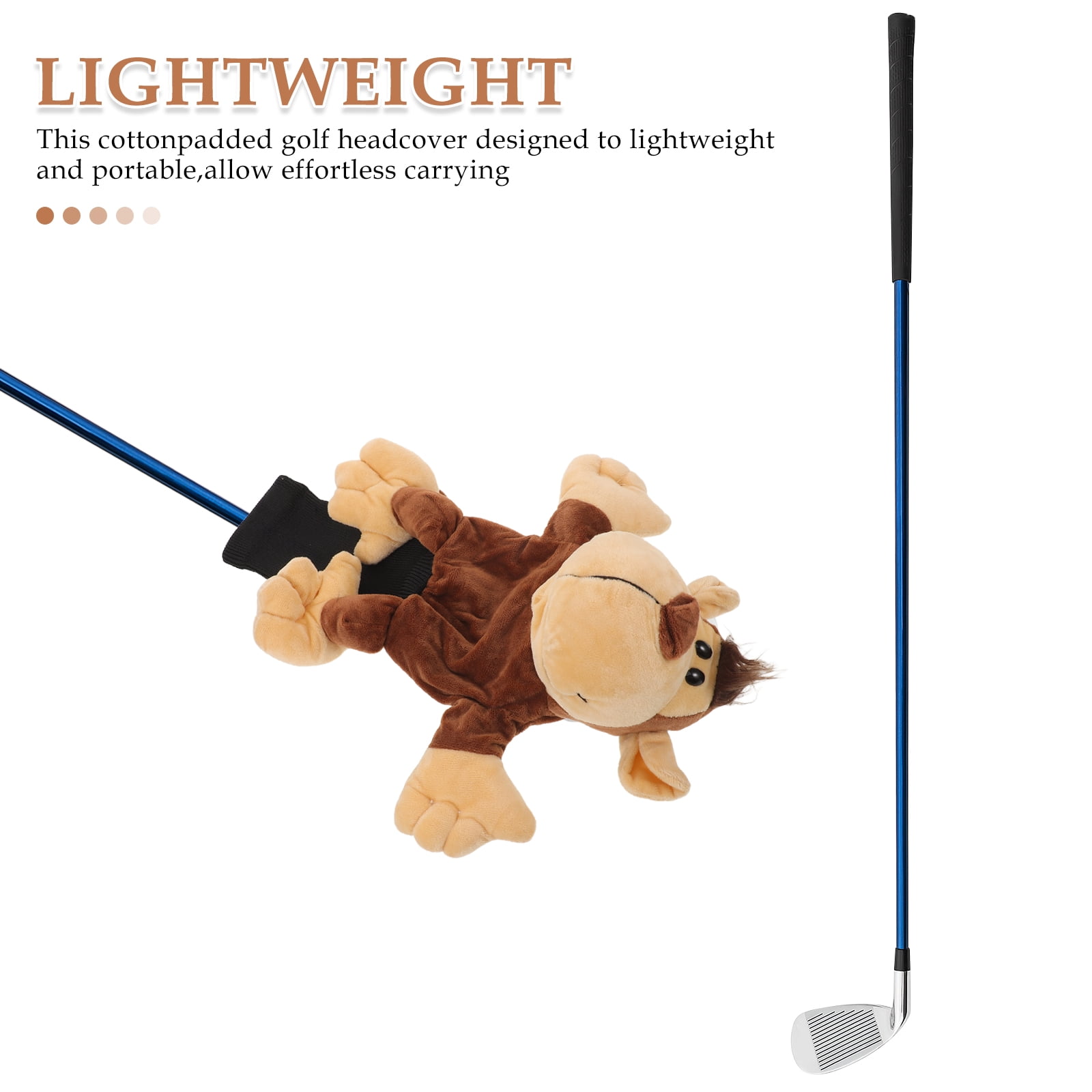 ETHZZLE Waterproof Golf Driver Covers Animal Theme Soft Padded Wood Club Protector Assorted Color
