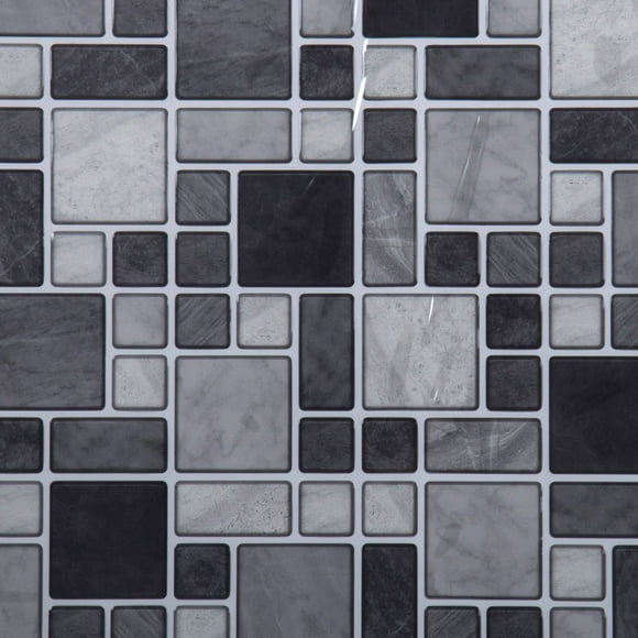 Truu Design Self-Adhesive Multi Square Peel and Stick Backsplash Wall Tiles