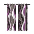 thumbnail image 7 of Lfeey Blackout Curtains Purple Black for Bedroom, Room Darkening Thermal Curtain, 52x63 inch Grey 2 Panels, 7 of 7
