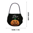 thumbnail image 3 of JOGZMZ Halloween Candy Bag - 10" Pumpkin Trick or Treat Basket for Kids, Reusable Non-Woven Party Favor with Velvet Lined, Gift & Treat Bags for Halloween Decorations (Orange), 3 of 6