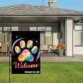 thumbnail image 3 of Jbralid Rainbow Paw Print Welcome Garden Flag For Spring Summer Home Outdoor Garden Yard Door Decor 12x18 inch, 3 of 5
