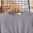 thumbnail image 5 of Kids Girls Summer Plaid Midi Dress, Casual Swing Style with Waist Tie and Short Sleeves, 5 of 9