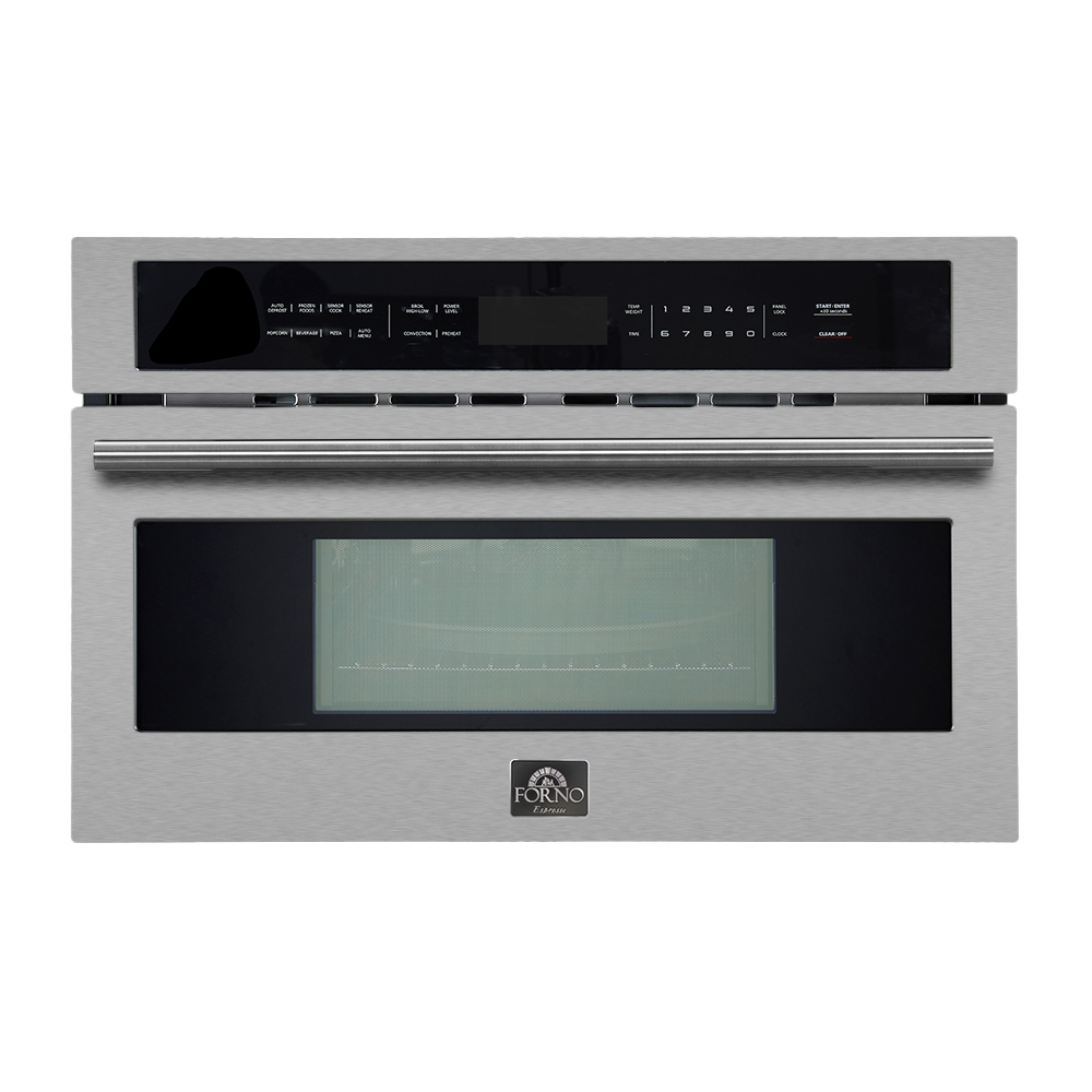 Forno Capoliveri 30-Inch Microwave Drawer, Stainless Steel, 1.2 cu.ft, 1500 Watts, Built-In, Touch Control LCD Display, Auto-Touch Open/Close, 11 Power Levels, Sensor Cooking
