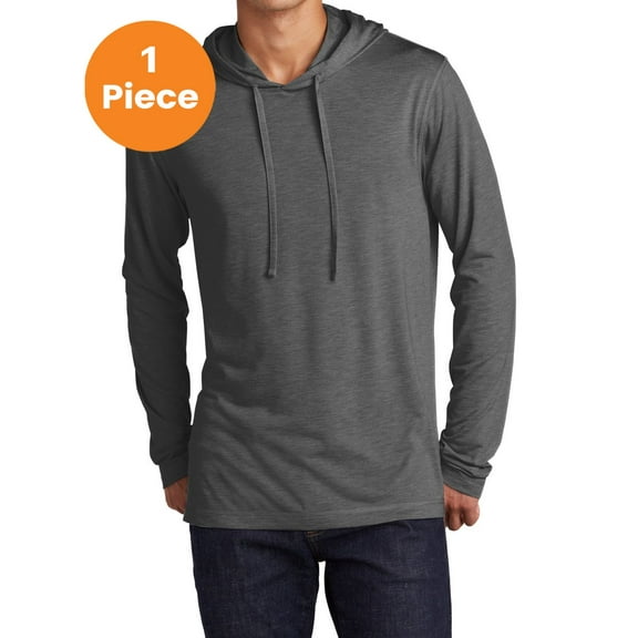 Sport-Tek ST406 PosiCharge Tri-Blend Wicking Long Sleeve Hoodie, Dark Grey Heather, 4XL, Mens Hoodies and Sweatshirts