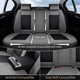 thumbnail image 5 of FLORICH Car Seat Covers Front Pair, Universal Leather Seat Covers Full Coverage, Waterproof for Most Car Truck SUV, Gray & Black, 5 of 9