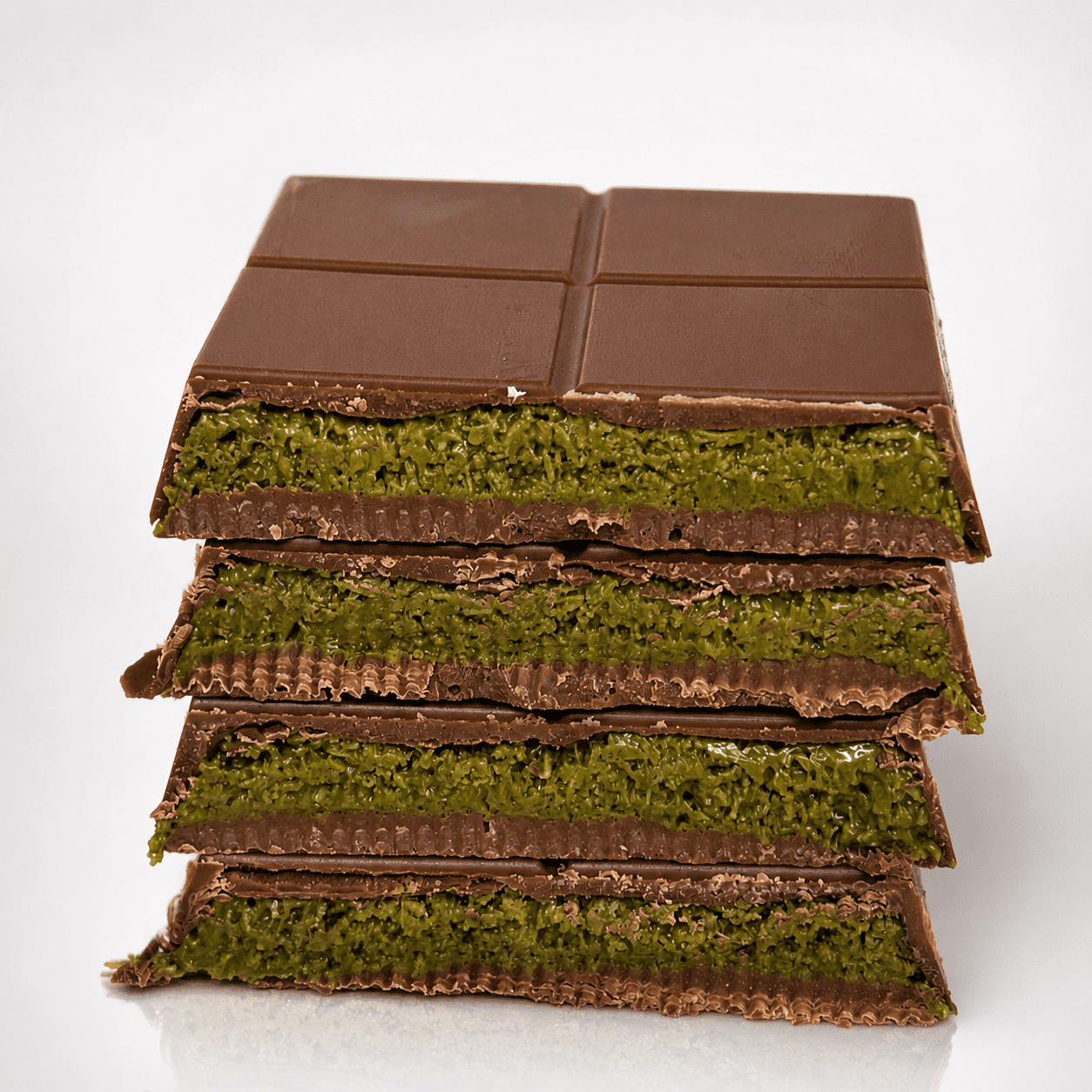 Nuts Factory Matcha Dubai Style White Chocolate Bars with Matcha Filling, Crispy Kataifi & Waffle Crunch, Pack of 2 Large Bars – #1 Ranked Dubai Chocolate Bars in the World by CNBC