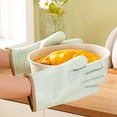 thumbnail image 3 of Baking Glove Ultra-thick, Heat-Resistant, Reusable, Non-slip Texture, Easy to Clean, Anti-scald, Silicone, High-Temperature Resistant, Oven Baking Mitt, Kitchen Supplies, 3 of 8