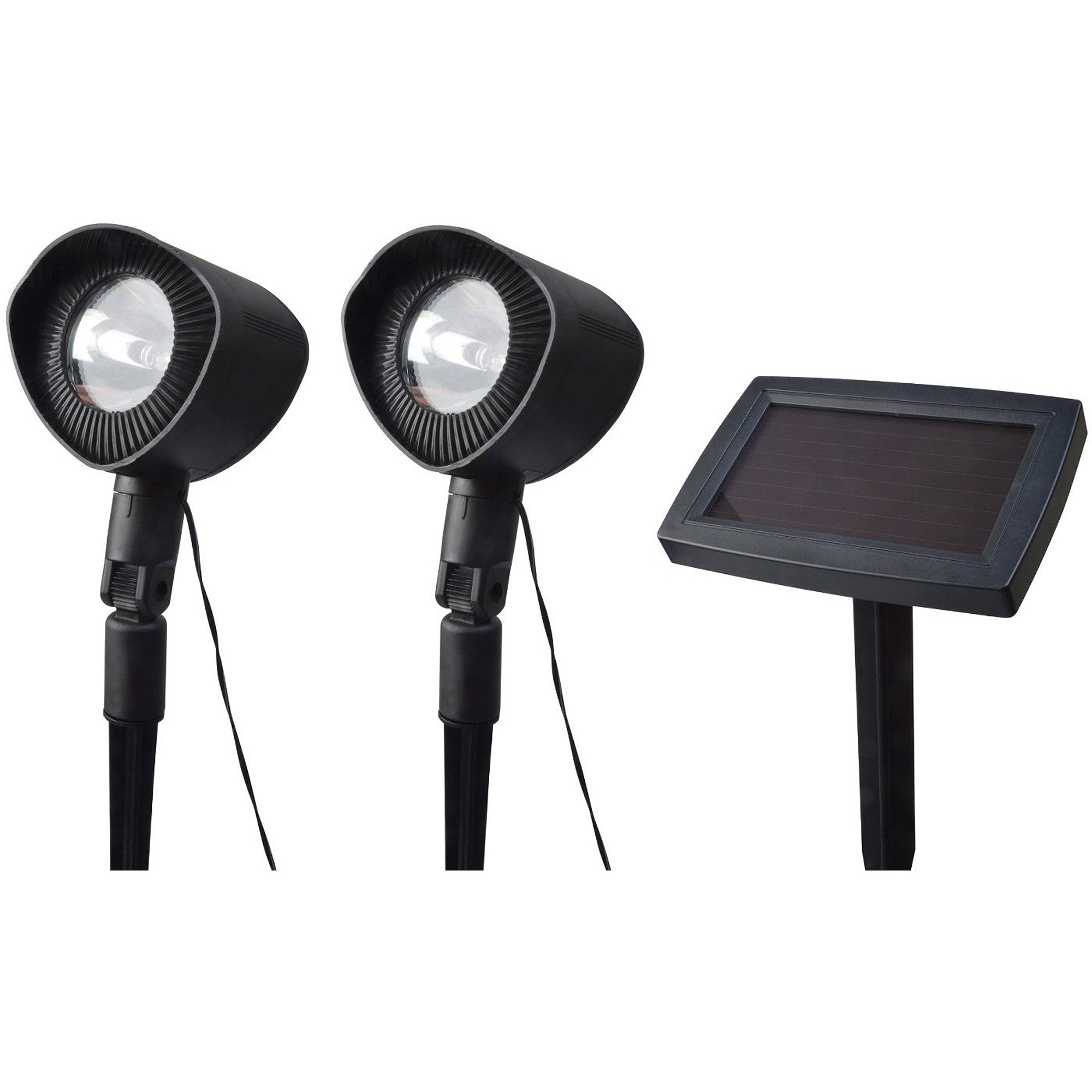Moonrays Spotlights with Solar Panel, 2Pack
