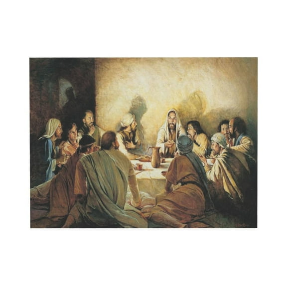 AEFER Christian Wall Art Last Supper Wall Decor-The Last Supper Painting Canvas Print Art, Jesus Last Supper Picture Art For Living Room Dinning Room Unframe: 24x20inch(60x50cm)