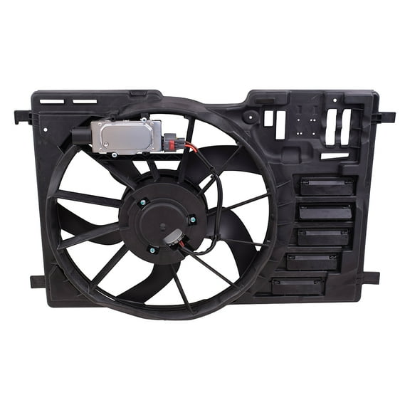 Brock Replacement 2.0L Turbo Cooling Fan Assembly with Control Module Compatible with 2013-2016 Ford Escape Radiator