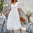 thumbnail image 4 of Faldas largas Vestido ajustado Suelto Mujer Estilo casual Cremallera Traje de vacaciones (Blanco XL) Ygjytge Blanco T XL para Mujer, 4 of 8
