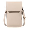 thumbnail image 1 of Mini cruzado para teléfono móvil, monedero con ranuras para tarjetas, correa hombro, cruzado para mujer, de Beige Yinane Monedero de hombro, 1 of 6
