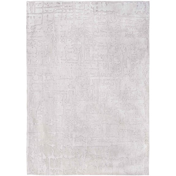 3' X 5' White Abstract Non Skid Area Rug