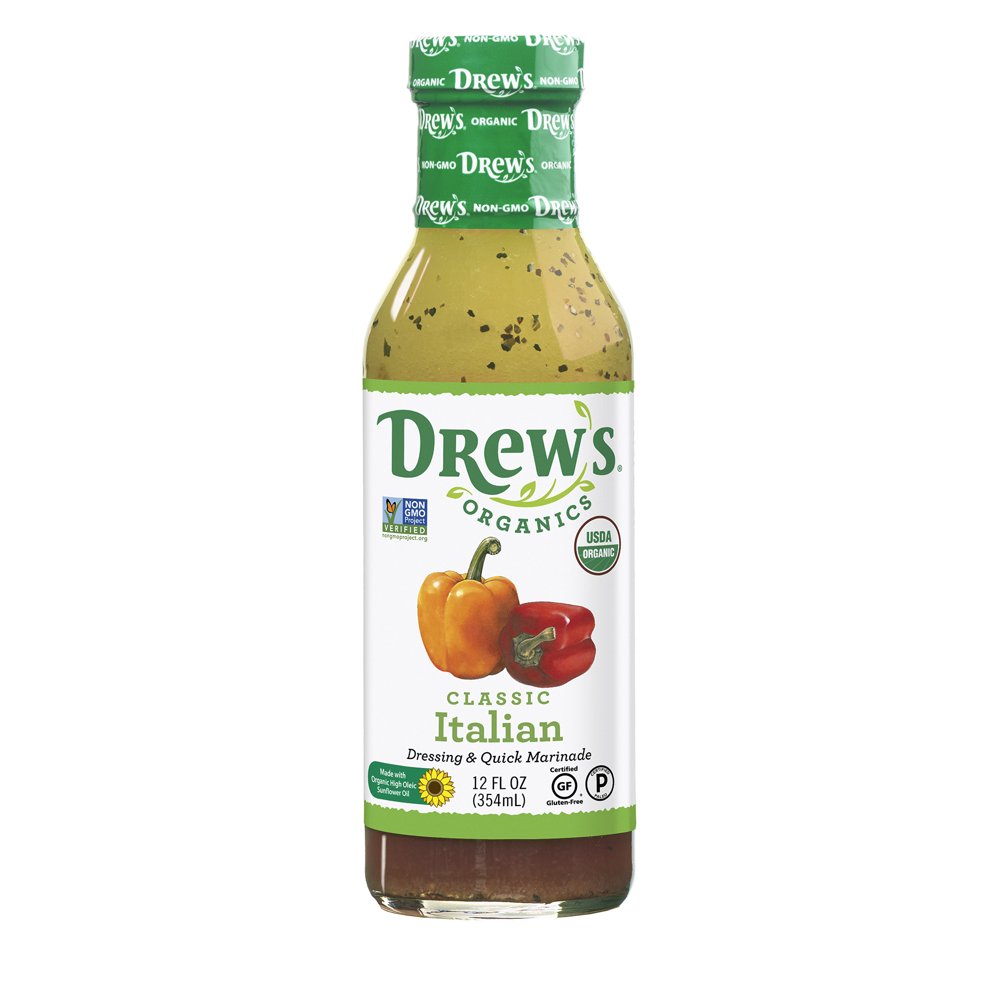 Drew's Classic Italian Vinaigrette Dressing, 12 oz (Pack of 6