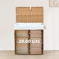 thumbnail image 5 of CONCETTA Laundry Hamper with Removable Liner, 110L Wicker Laundry Basket, Yellow, 1 Count, 5 of 7