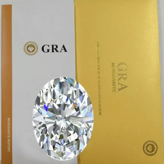 Certified Oval D Color Flawless Moissanite Loose Stone – Brilliant Diamond Alternative Ideal for Custom Design Rings & Fine Jewelry 6x4 mm