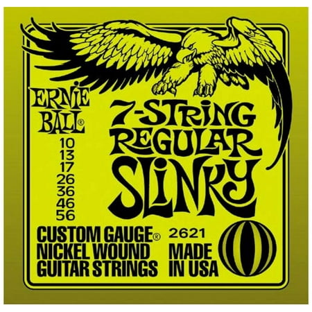 - Ernie Ball 2621 7-String Electric Guitar Regular Slinky Nickel Wound (10 -56)