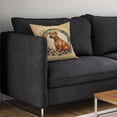 thumbnail image 3 of Coussin Décoratif en Tissu Terrier Irlandais et Fleurs, 3 of 5