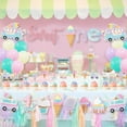 thumbnail image 2 of Ice Cream First Birthday Party Decor-Sweet One Banner Cupcake Macaron Balloons, 2 of 7