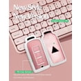 thumbnail image 3 of Key Fob Cover Compatible with Mitsubishi Asx Eclipse Cross Lancer Fortis Outlander Ex Pajero Sport Rvr L200 Pajero Colt 3 Button Keychain Case Holder Protector,Cat keychain-Pink, 3 of 9