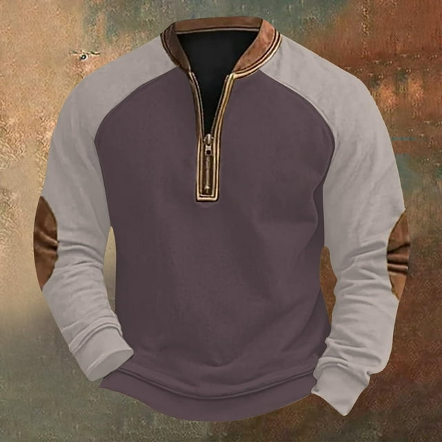 Blusas y camisas de manga larga con cuello redondo Sudadera con capucha de cuello redondo para hombre Jersey estampado Top de manga larga Blusa de poliéster para hombre