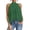 Green, variant on Women Tops Halter Neck Sleeveless Solid Color Pullover Tops Multi Layer Ruffle Hem Commuting Style Short Tops