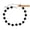 Black, variant on Trendy CZ Stones Adjustable Anklet For Women, 8"+2" Inch Adjustable Size