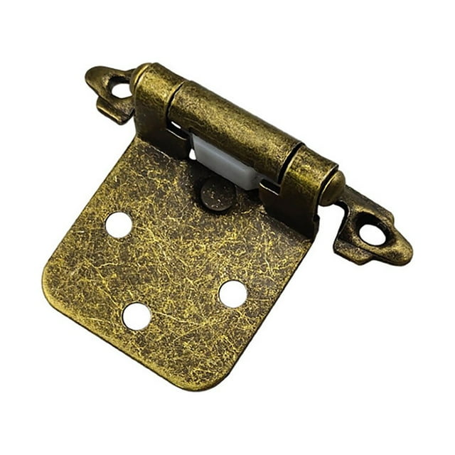 keepw 20pcs Door Self-closing Hinge Kitchen Cabinet Face Mount Spring Hinge Cabinet Aluminum Alloy Hardware, Bronze bronze