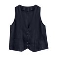 thumbnail image 5 of ZSQDM Men's Casual Business Vests Lightweight Waistcoat Slim Fit Suit Vest Plus Size Women Jackets and Coats Women's Blended Vest Ladies' Cardigan Lapel Pocket Sleeveless Cardigan Suit Vest(Xxl）, 5 of 5