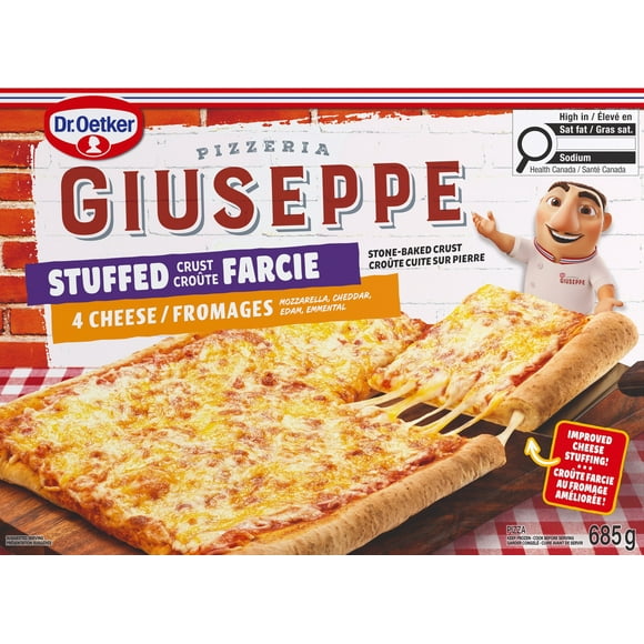 Dr. Oetker Giuseppe Stuffed Crust 4 Cheese Pizza, Gius Std Crt 4 Chs