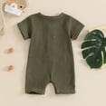 thumbnail image 6 of AherBiu Baby Clothes Short Sleeve Rompers Button Open Leg Unisex Newborn Infant Boys Girls Playsuits, 6 of 6