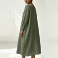 thumbnail image 4 of HAPIMO Women Maxi Dress With Round Neck Loose For Loungewear And Travel Army Green L, 4 of 8