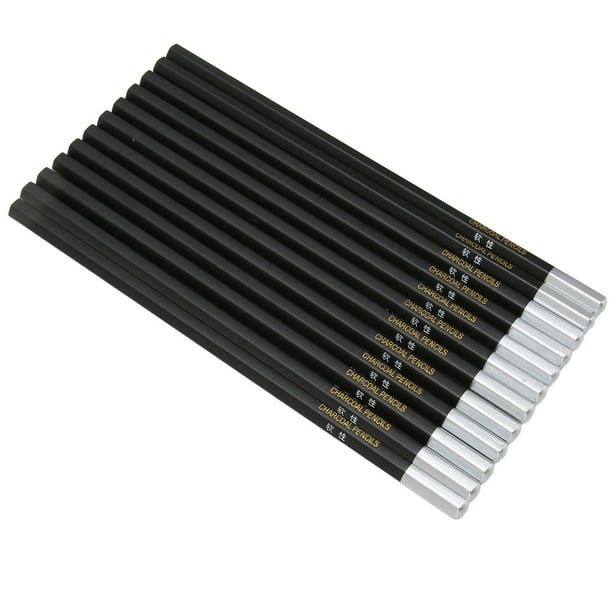 Black Pencils, Light Portable Black Colored Pencils 12 Pieces For