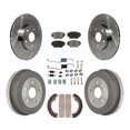 thumbnail image 1 of Transit Auto Front Rear Disc Brake Rotors Semi-Metallic Pads and Drum Kit (7Pc) for Car 2001-2002 Toyota RAV4 BATTERY EV (EV BEV) engine K8S-102113, 1 of 11