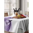 thumbnail image 6 of Purple Tulip Table Cloth, Spring Floral Pastoral Flower Aesthetics Waterproof Tablecloth for Rectangle Tables, Reusable Washable Fabric Table Cover for Restaurant Kitchen Dining Tables 52"x70", 6 of 6