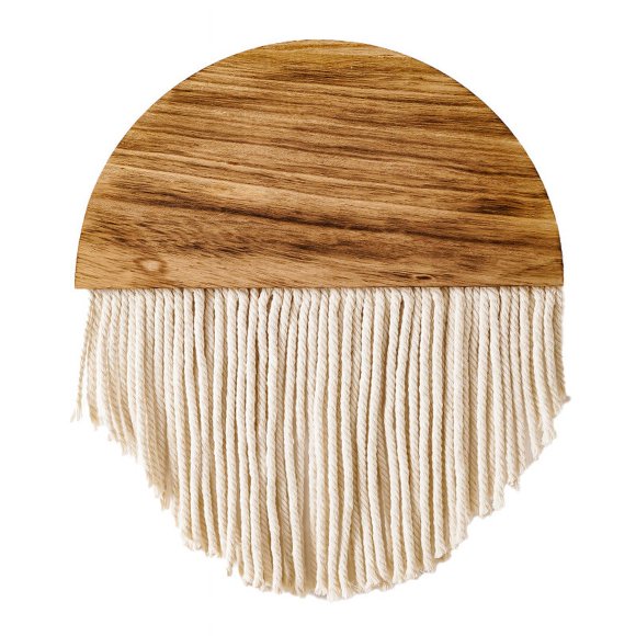 Jinsinto Half circle wooden macrame wall mural, Living room bohemian wallpaper bohemian wallpaper, separate bedroom bohemian bedroom decor