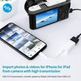 Lightning to USB Camera Adapter for iPhone/iPad, Female USB 3.0 OTG