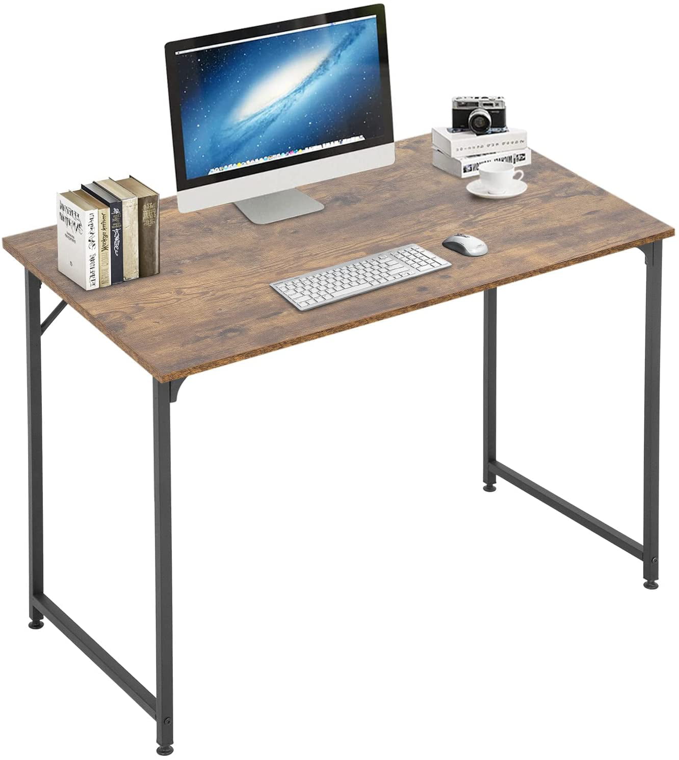 LIVIVO HOME OFFICE COMPUTER CONSOLE DESK TABLE WORKSTATION WOOD EFFECT 