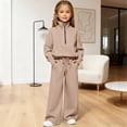 thumbnail image 2 of Jamsmile Toddler Girls Outfits Sets Casual Tracksuit Zip Up Hoodies With High Waist Wide Leg Joggers Child Girls Athletic Outfits, 2 of 4