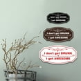 thumbnail image 3 of Signs ByLITA Victorian I Don't Get Drunk, I Get Awesome ABS Plastic | Laser Engraved | Easy Installation | Elegant Design Sign (Brushed Silver) - Small, 3 of 7