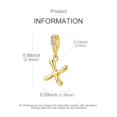 thumbnail image 3 of MULA Original S925 Sterling Silver Alphabet Letter X Charms Gold Plated Pave AAA CZ DIY Pendant fit Bracelets Gift for Women with Pouch, 3 of 6