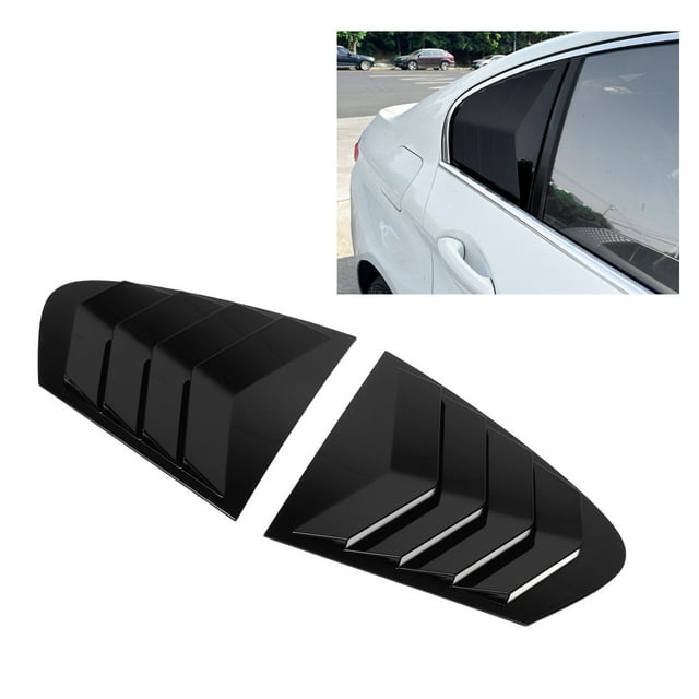 1 Pair Rear Window Louver, Scratch Resistant Left Right Rear Window ABS Vent Louver Scoop Cover Blinds for 5 Series F10 2011-2017