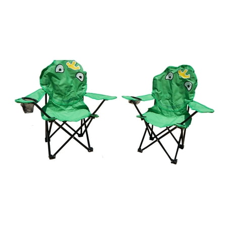 Maos Green Frog Folding Kids Camping Chairs Set Of 2 Walmart Com